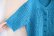 画像9: ターコイズブルー×パープル×くすみグリーンお花モチーフ編み切替ハーフボタン五分袖ドレス