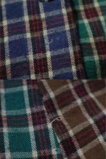 他の写真2: made in USA ブルー×グリーン×レッドチェックパッチワークポケット付きフロントボタンスカート