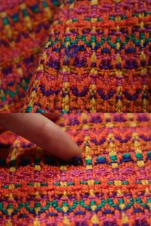 他の写真2: 70年代 オレンジピンク×カラフル刺繡ロングスカート