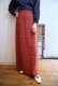 画像2: 70年代 オレンジピンク×カラフル刺繡ロングスカート (2)