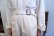 画像9: 50年代ホワイト無地クローバーワッペンベルト＆ポケット付き開襟長袖ジャンプスーツ