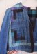 画像11: ブルー×パープルデニム＆コーデュロイ前開き長袖ショート丈パッチワークジャケット
