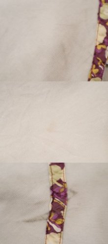 他の写真1: ホワイト×パープル×イエロー無地＆花柄コーデュロイエスカルゴスカート