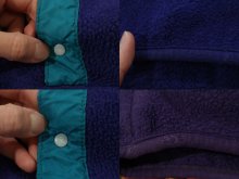 他の写真1: made in USA "Patagonia"パープル×ブルーグリーン無地胸ポケットハーフスナップボタンハイネック長袖フリーストップ