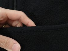 他の写真1: "Patagonia"ブラック無地ワンポイントロゴ刺繍ポケット付きフルジップハイネックフリースベスト