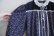 画像11: 70年代”GUNNE SAX”ネイビー×ホワイト×ピンク花柄コーデュロイ切替ウエストリボン＆ポケット付きパフスリーブ長袖フロントボタンドレス