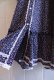 画像15: 70年代”GUNNE SAX”ネイビー×ホワイト×ピンク花柄コーデュロイ切替ウエストリボン＆ポケット付きパフスリーブ長袖フロントボタンドレス