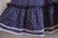 画像16: 70年代”GUNNE SAX”ネイビー×ホワイト×ピンク花柄コーデュロイ切替ウエストリボン＆ポケット付きパフスリーブ長袖フロントボタンドレス