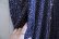 画像12: 70年代”GUNNE SAX”ネイビー×ホワイト×ピンク花柄コーデュロイ切替ウエストリボン＆ポケット付きパフスリーブ長袖フロントボタンドレス