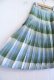 画像9: 50〜60年代グリーン×サックスブルー×ホワイトチェック柄リバーシブルプリーツスカート