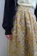 画像6: 70年代レモンイエロー×オレンジ×パステルパープル花柄キルティングロングスカート