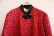 画像9: 50〜60年代レッド×ブラック抽象柄ポケット付きスタンドカラー長袖チャイナシャツ