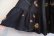 画像9: 50〜60年代ブラック×イエロー×ブラウン花＆リーフ柄フリルデザインスカート