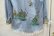 画像18: ライトブルー×グリーン×ホワイト亀ハンドペイント花柄レース＆胸ポケット付き長袖シャンブレーシャツ