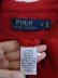 画像18: "Ralph Lauren"レッド×ネイビーボーダーワンポイントロゴ刺繍フード＆ポケット付きハーフボタン長袖スウェット
