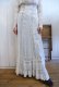 画像4: antique ホワイトレースデザイン裾フリルハイネック長袖ドレス 