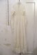 画像15: antique ホワイトレースデザイン裾フリルハイネック長袖ドレス 