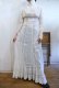 画像3: antique ホワイトレースデザイン裾フリルハイネック長袖ドレス 