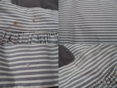 画像3: 50〜60年代グレー×ホワイトボーダービッグポケット付きスカート