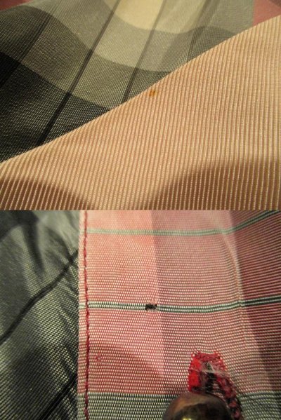 画像2: 50〜60年代パープル×グレー×ライトピンクチェック柄ハーフボタン半袖シャツ型ドレス