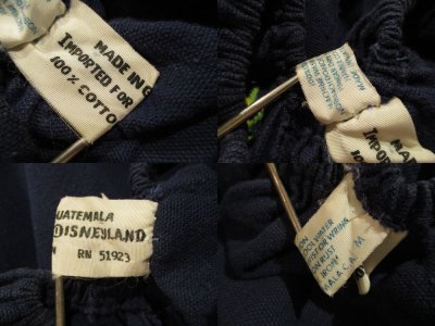 画像1: 70年代ネイビー×カラフルグアテマラ刺繍ラウンドネック半袖ロングドレス