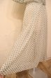 画像10: 50〜60年代ホワイト×オリーブドット柄カシュクール半袖シースルードレス (10)