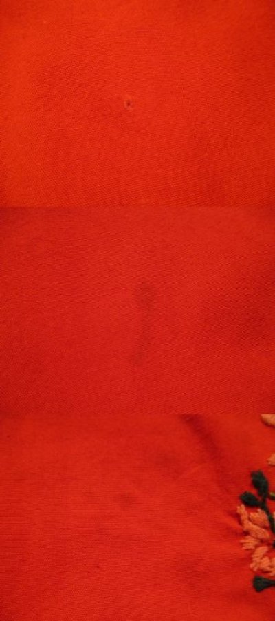 画像2: レッド×ピンク×サックスサンアントニーノ刺繍半袖メキシカンドレス