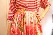 画像10: 50〜60年代ビビットピンク×ピンク×ホワイトお花柄フリル付きスカート (10)