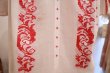 画像15: 60〜70年代ホワイト×レッドルーマニア刺繍ギャザーネック半袖シースルーチュニック (15)