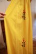 画像11: イエロー×カラフル花刺繍サンアントニーノメキシカン半袖ロングドレス (11)