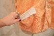 画像11: ”SEARS”オレンジ×ペールイエロースクエア＆ペイズリー柄パイル地ポケット付き開襟半袖ビーチシャツ (11)
