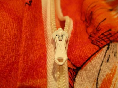画像2: 60〜70年代オレンジ×ホワイトハワイアンプリントパフスリーブ半袖ロングドレス