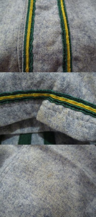 画像3: ライトグレー×グリーンフェルトワッペン半袖ベースボールシャツ
