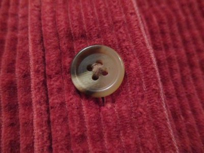 画像1: ”L.L.Bean”レッド胸ポケット付きコーデュロイ長袖シャツ