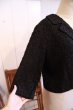 画像12: 50〜60年代ブラックリボンテープ刺繍テーラーカラー七分袖ジャケット (12)