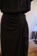 画像13: 50〜60年代ブラックお花レース切替クルーネック半袖ドレス (13)