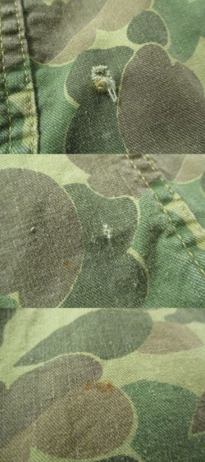 画像3: 50〜60年代カーキ×モスグリーン×ブラウンカモフラージュ柄ポケット付き長袖ジャンプスーツ