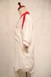 画像8: 50〜60年代ホワイト×レッドチェーン刺繍胸ポケット付き半袖ボーリングシャツ (8)