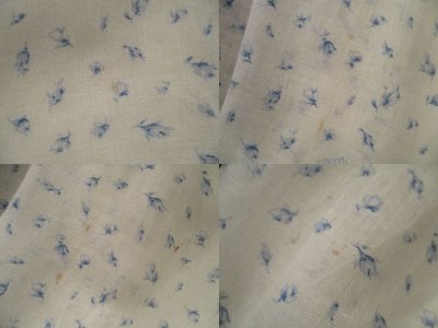 画像3: 70年代ホワイト×サックスブルー花柄ウエストリボンキャミソールロングドレス