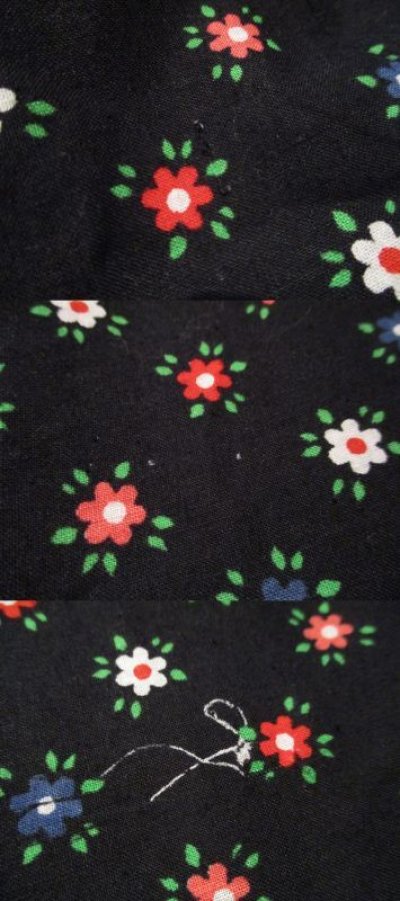 画像3: ブラック×レッド×ホワイト花柄ロングスカート
