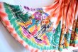 画像8: 50〜60年代オレンジ×グリーン×カラフル人＆動物柄スパンコール付きハンドペイントメキシカンサーキュラースカート (8)