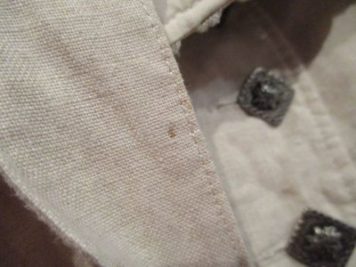 画像2: ホワイトシャーリングかぎ編みレース付きボリュームスリーブ五分袖チロルトップ