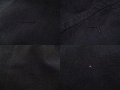 画像2: ”antique”ブラックA.G刺繍アイレットレースヘンリーネック後染め半袖ナイティドレス