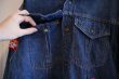 画像11: ブルー×カラフル動物＆花刺繍ワッペン胸ポケット付き長袖デニムジャケット (11)