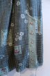 画像8: くすみグリーン×ブラックチェック＆花柄飾りボタンデザインポケット付きチロルスカート (8)