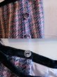画像11: ベイビーピンク×ブラックチェックベロア切替プリーツスカート (11)