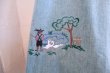 画像10: レッド×グリーン×ホワイトギンガムチェック人＆アヒル刺繍ベルト・ポケット付きチロルスカート (10)
