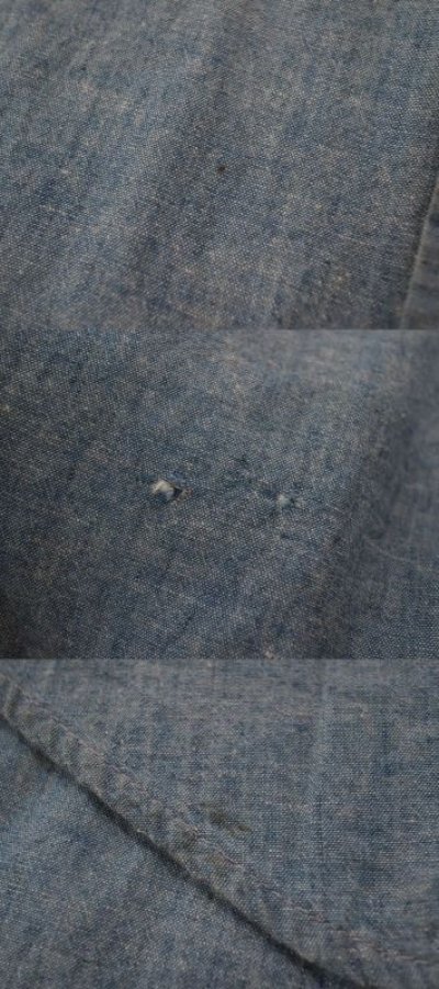 画像1: 60〜70年代”BIGMAC”サックスブルーポケット付き長袖シャンブレーシャツ