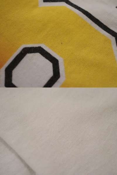 画像1: ホワイト×レインボーナンバリングクルーネック半袖フットボールTシャツ