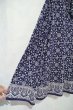 画像9: 70年代ネイビー×ホワイトインド綿ラップスカート (9)